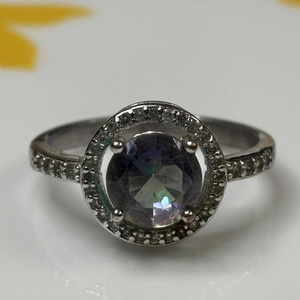Mystic topaz sterling ring size 9 - Picture 2 of 6